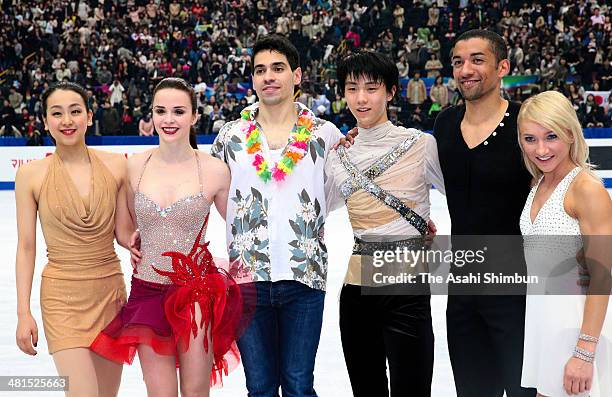 Gold medalists Mao Asada of Japan, Anna Cappellini and Luca Lanotte of Italy, Yuzuru Hanyu of Japan, Robin Szolkowy and Aliona Savchenko of Germany...