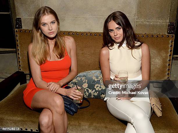 Models Tanya Mityushina and Xenia Deli attend the afterparty for Apothic Wines and SVEDKA Vodka Present The Los Angeles Premiere Of A24 And DIRECTV's...