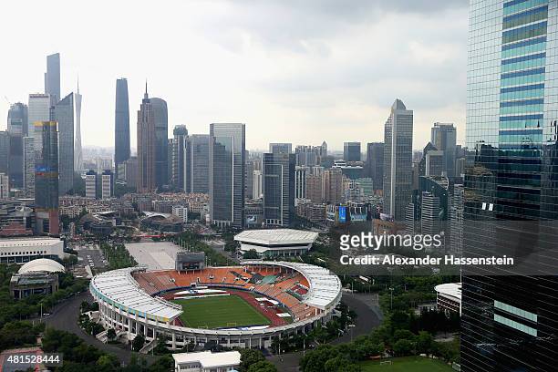 General view of the Tianhe Stadium Guangzhou on day 6 of the FC Bayern Audi China Summer Pre-Season Tour on July 22, 2015 in Guangzhoui, China.