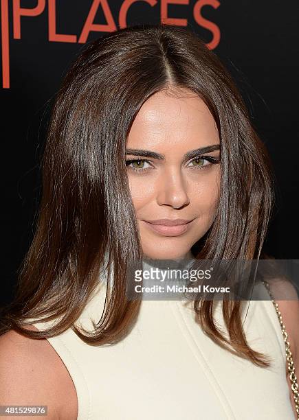 Model Xenia Deli attends Apothic Wines and SVEDKA Vodka Present The Los Angeles Premiere Of A24 And DIRECTV's "DARK PLACES" at Harmony Gold Theater...