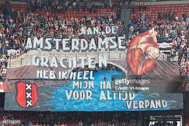 Ajax spandoek during the Dutch Eredivisie match between Ajax Amsterdam and Fc Twente at Amsterdam Arena on March 30, 2014 in Amsterdam, The...