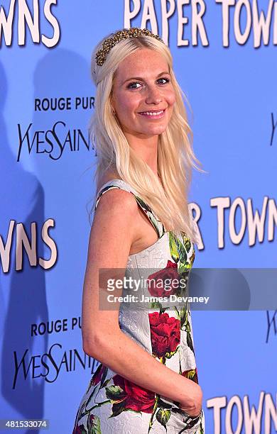 Poppy Delevingne attends the "Paper Towns" New York Premiere at AMC Loews Lincoln Square on July 21, 2015 in New York City.