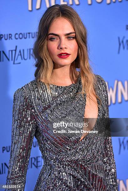 Cara Delevingne attends the "Paper Towns" New York Premiere at AMC Loews Lincoln Square on July 21, 2015 in New York City.