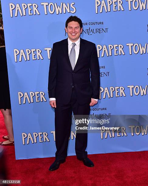 Isaac Klausner attends the "Paper Towns" New York Premiere at AMC Loews Lincoln Square on July 21, 2015 in New York City.