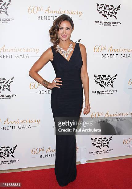 Actress Katie Cleary attends the Humane Society Of The United States 60th Anniversary Benefit Gala at The Beverly Hilton Hotel on March 29, 2014 in...