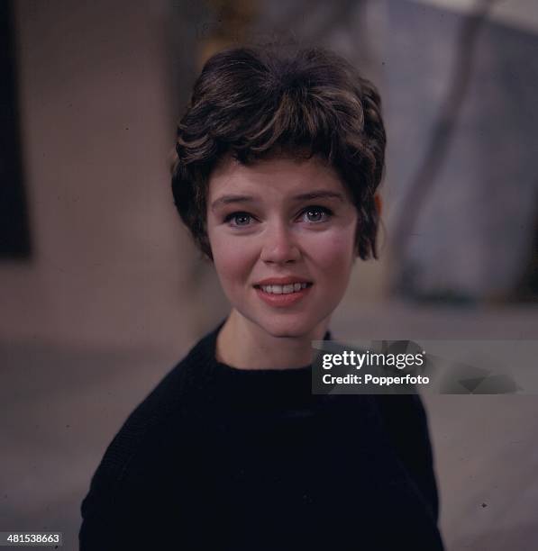 English actress Gabrielle Drake posed on the set of the television drama series 'Haunted - The Chinese Butterfly' in 1968.