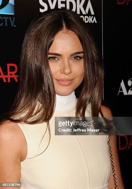 Actress/model Xenia Deli arrives at the Premiere Of DIRECTV's 'Dark Places' at Harmony Gold Theatre on July 21, 2015 in Los Angeles, California.