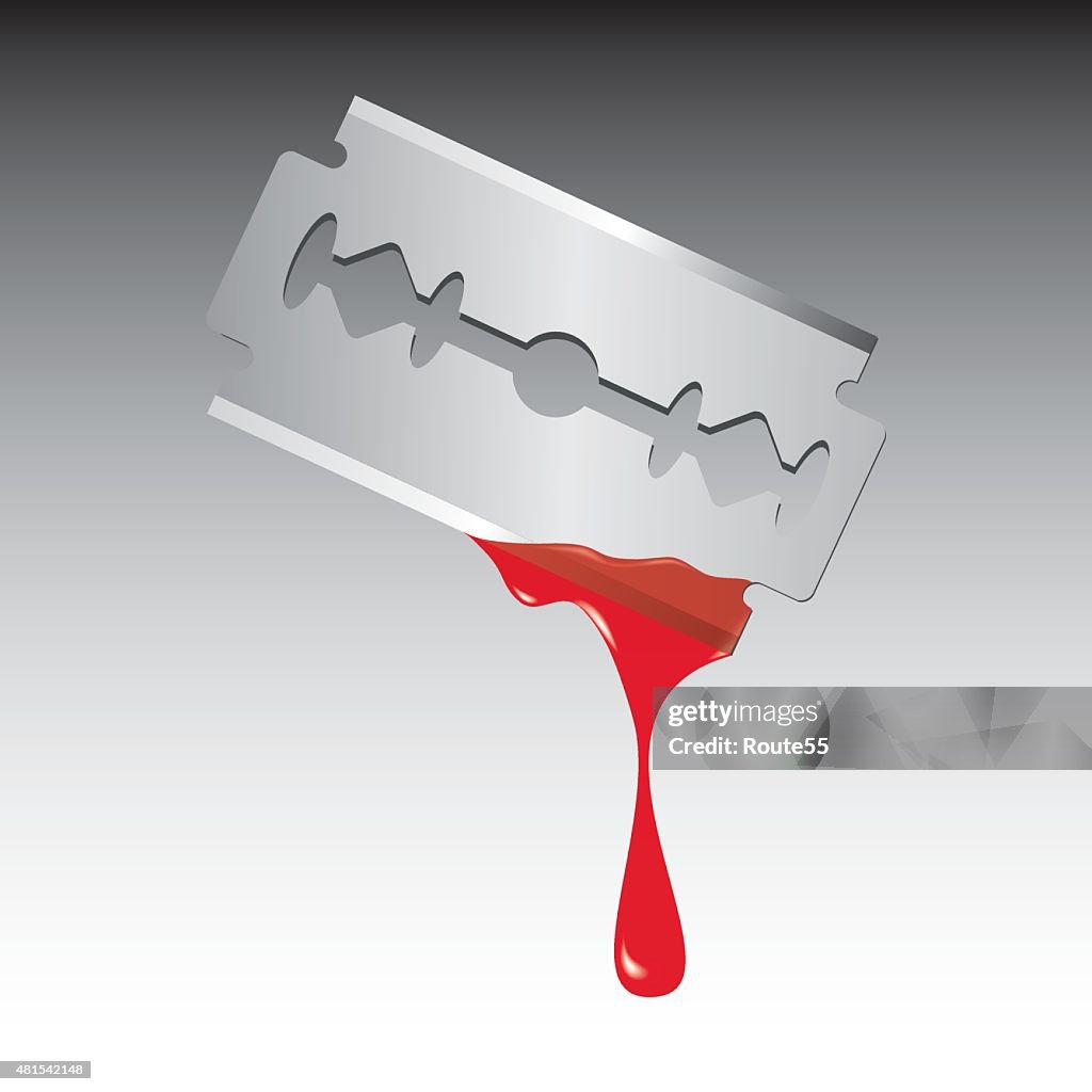 Razor Blade With Blood High-Res Vector Graphic - Getty Images