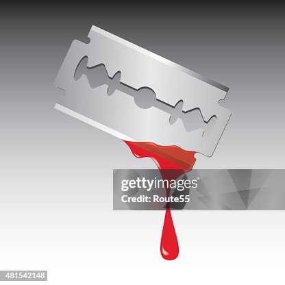 Razor Blade With Blood High-Res Vector Graphic - Getty Images