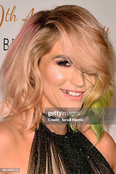 Ke$ha attends the Humane Society of the United States 60th Anniversary Benefit Gala at The Beverly Hilton Hotel on March 29, 2014 in Beverly Hills,...