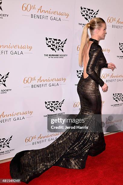 Joanna Krupa attends the Humane Society of the United States 60th Anniversary Benefit Gala at The Beverly Hilton Hotel on March 29, 2014 in Beverly...