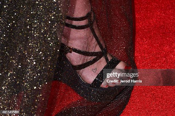 Ke$ha attends the Humane Society of the United States 60th Anniversary Benefit Gala at The Beverly Hilton Hotel on March 29, 2014 in Beverly Hills,...