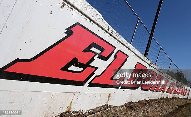 General view of the track at Eldora Speedway on July 22, 2015 in Rossburg, Ohio.