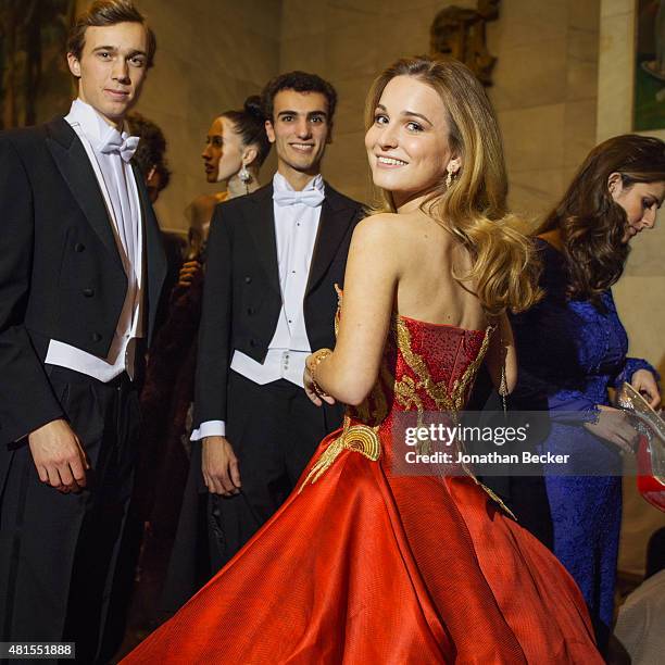 Count Stanislas de La Rochefoucauld, Maxime Sabet d'Acre and Ginevra Fontes Williams are photographed for Vanity Fair Magazine on November 28, 2014...