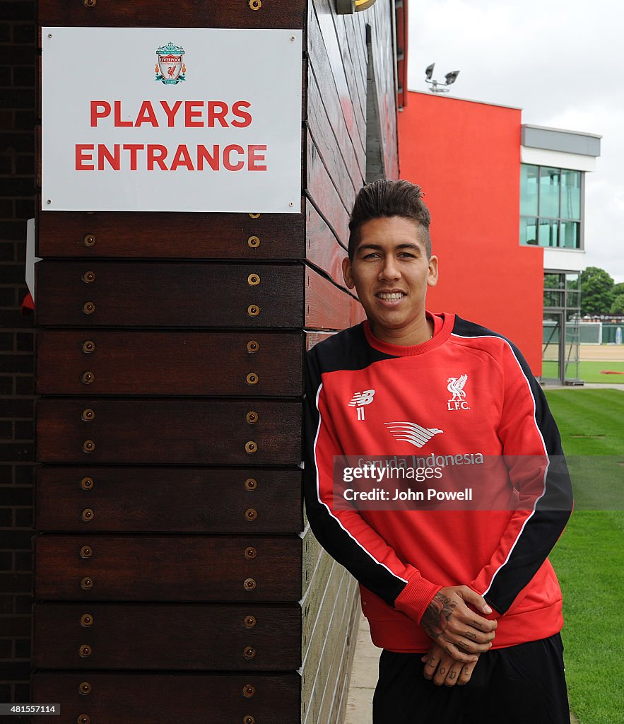 Roberto Firmino Arrives for His First Day at Liverpool FC