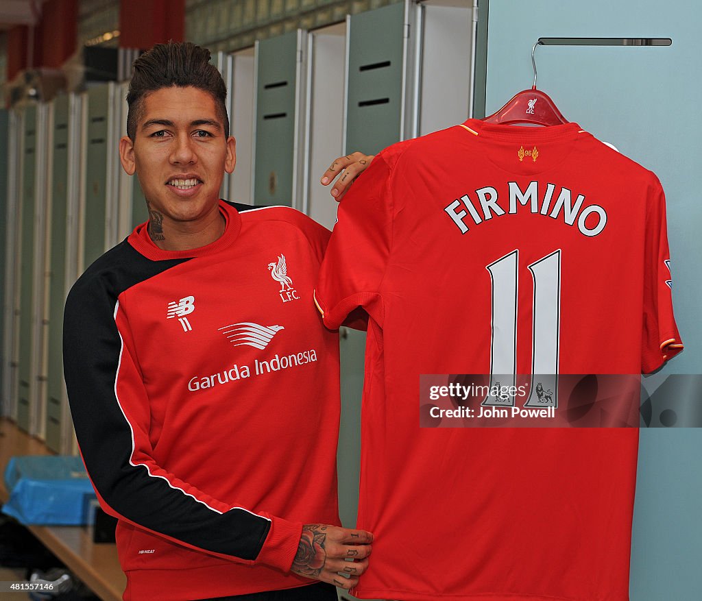 Roberto Firmino Arrives for His First Day at Liverpool FC