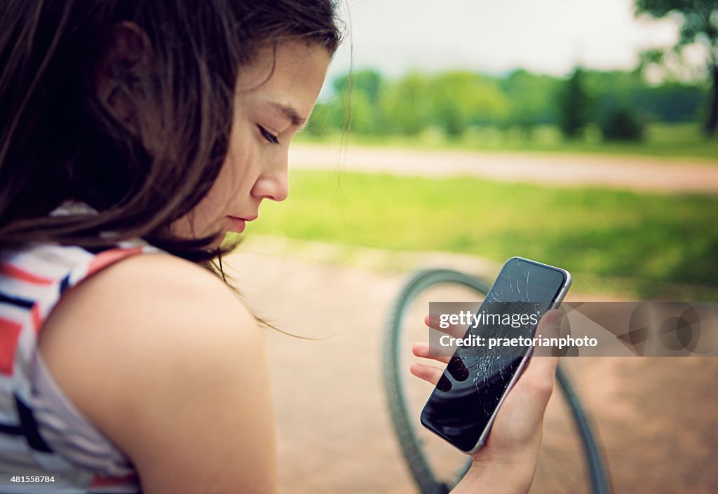 Broken mobile phone