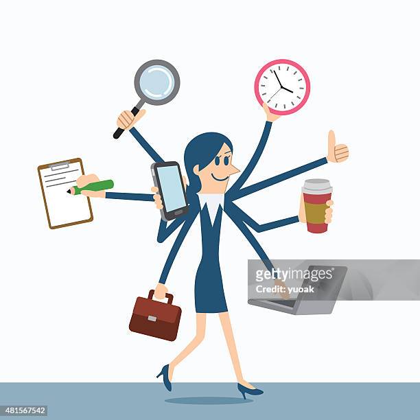 99 Multitasking Woman Cartoon Photos and Premium High Res Pictures - Getty  Images