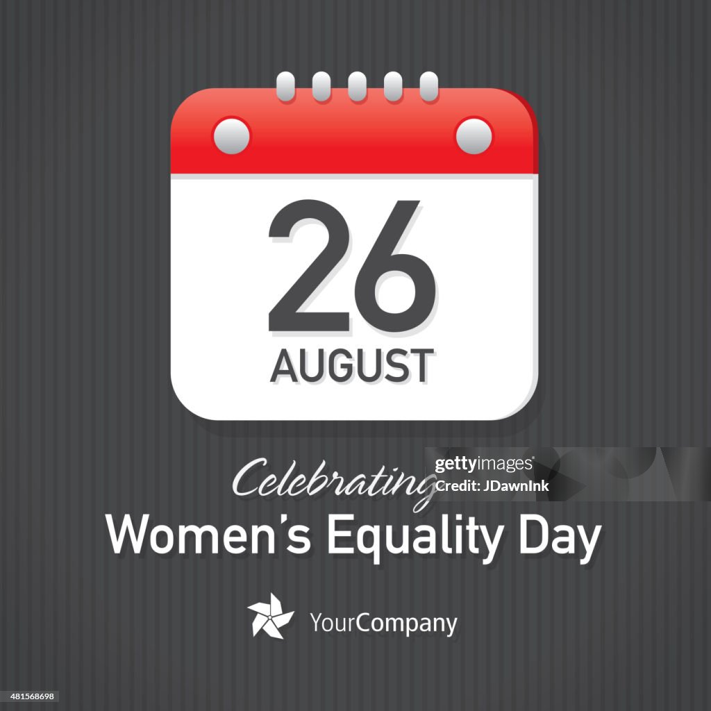Celebrating Women's Equality Day Calendar design layout template