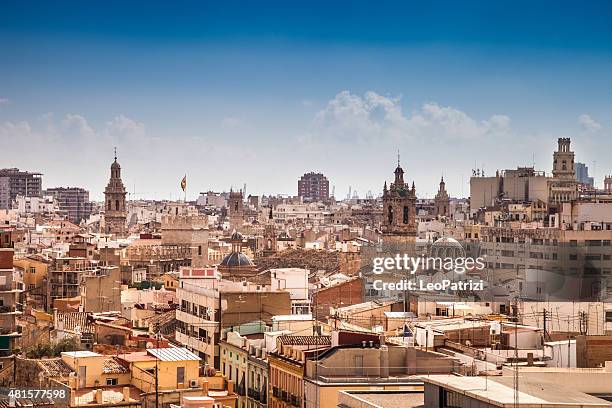 valencia cityscape in a beautiful day - valencia spain stock pictures, royalty-free photos & images