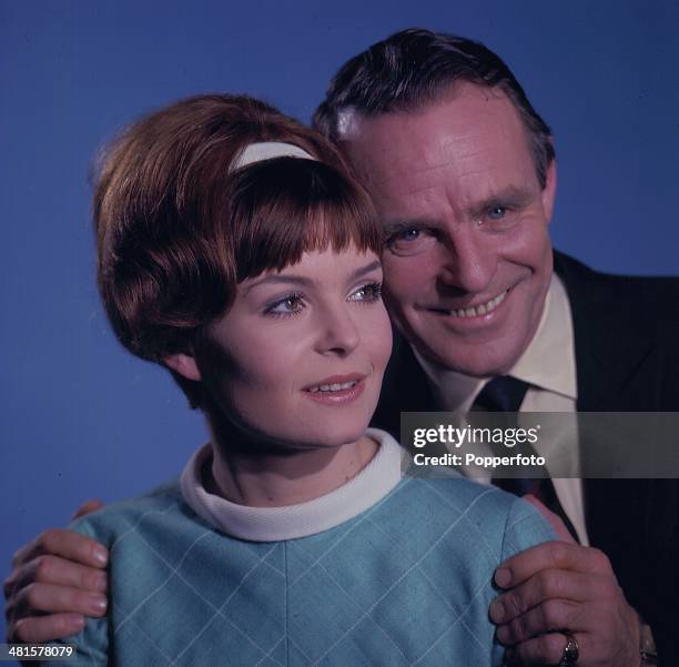 English entertainer Dickie Henderson pictured with actress Isla Blair in a scene from the television sitcom 'The Dickie Henderson Show' in 1968.