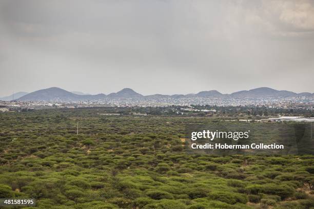 Landcape Of Windhoek City With Clouds And Rain