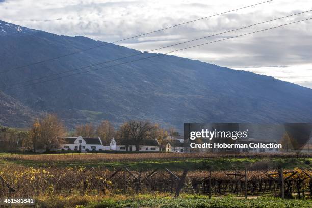 Original Old Manor House With Snow On the Matroosberge At Clovelly Farm In De Doorns In The Hex River Valley District Of The Cape Winelands.