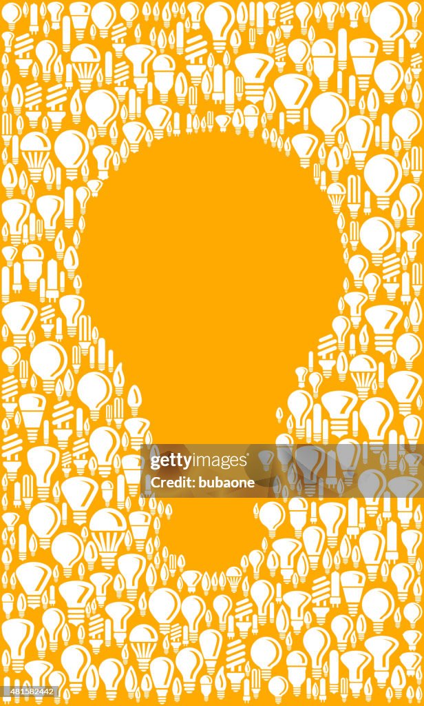 Light Bulb On Vector Lightbulb Pattern Background High-Res Vector ...