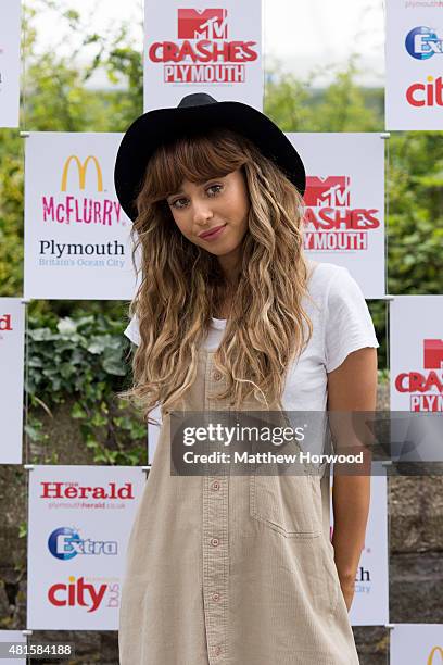 Foxes poses for the media ahead of the MTV Crashes Plymouth concert at Plymouth Hoe on July 22, 2014 in Plymouth, England.