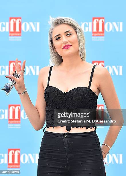 Greta Menchi attends Giffoni Film Festival 2015 Day 6 photocall on July 22, 2015 in Giffoni Valle Piana, Italy.