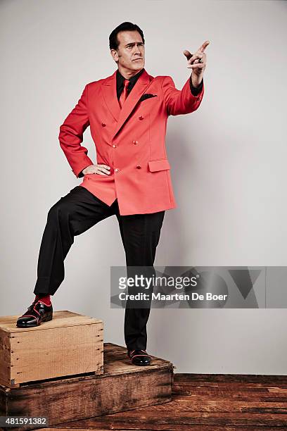 Actor Bruce Campbell of 'Ash vs Evil Dead' poses for a portrait at the Getty Images Portrait Studio Powered By Samsung Galaxy At Comic-Con...