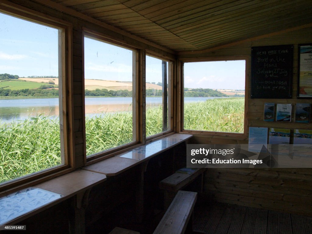 View from inside the Slapton Ley View Point, Devon