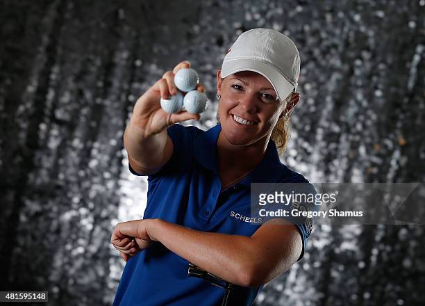 Amy Anderson poses for a portrait prior to the Meijer LPGA Classic presented by Kraft at Blythefield Country Club on July 22, 2015 in Grand Rapids,...