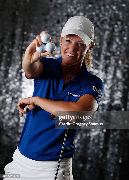 Amy Anderson poses for a portrait prior to the Meijer LPGA Classic presented by Kraft at Blythefield Country Club on July 22, 2015 in Grand Rapids,...