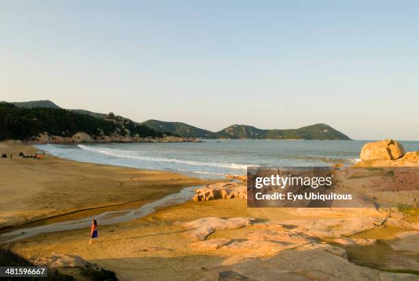 China, Zhejiang, Putuoshan, One Hundred Step Beach.