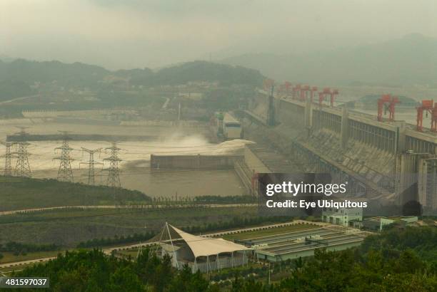 China, Hubei, Sandouping, The Three Gorges Dam at Sandouping.