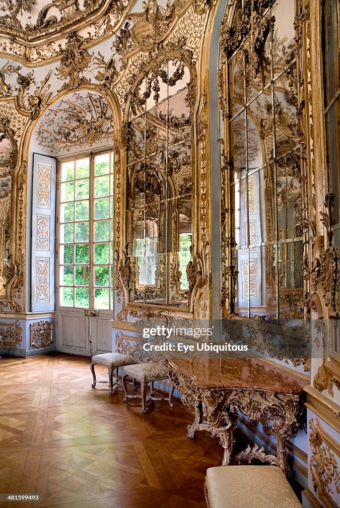 Nymphenburg Palace Amalienburg The Hall of Mirrors interior of hunting lodge