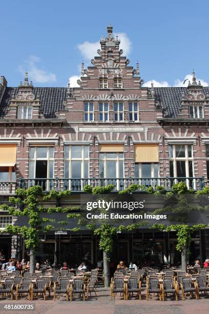 Haarlem Netherlands Europe cafe in the market square.