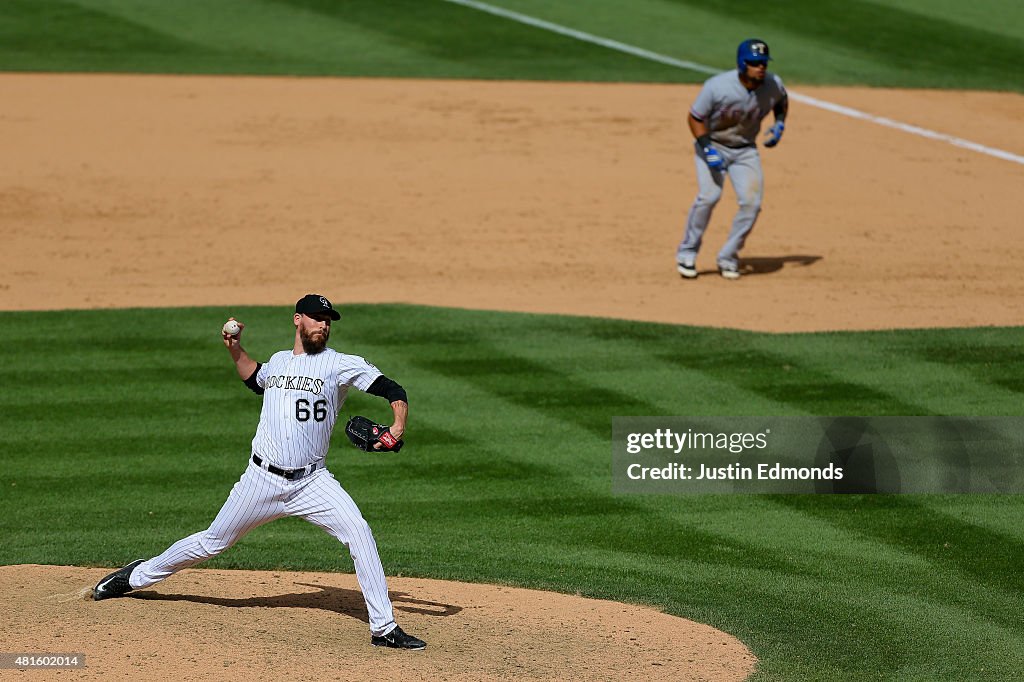 Texas Rangers v Colorado Rockies