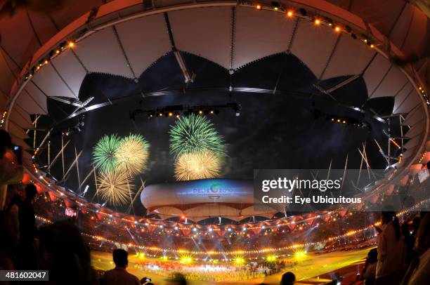 India, Delhi, Opening ceremony of the 2010 Commonwealth Games at the Jawaharlal Nehru Stadium.