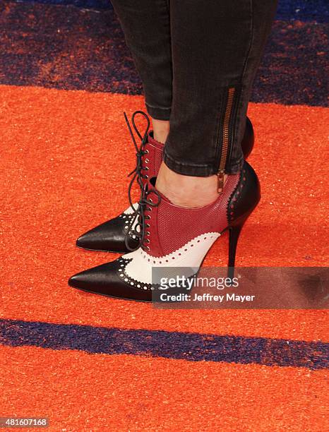 Women's soccer goalkeeper Hope Solo, shoe detail, at the Nickelodeon Kids' Choice Sports Awards 2015 at UCLA's Pauley Pavilion on July 16, 2015 in...