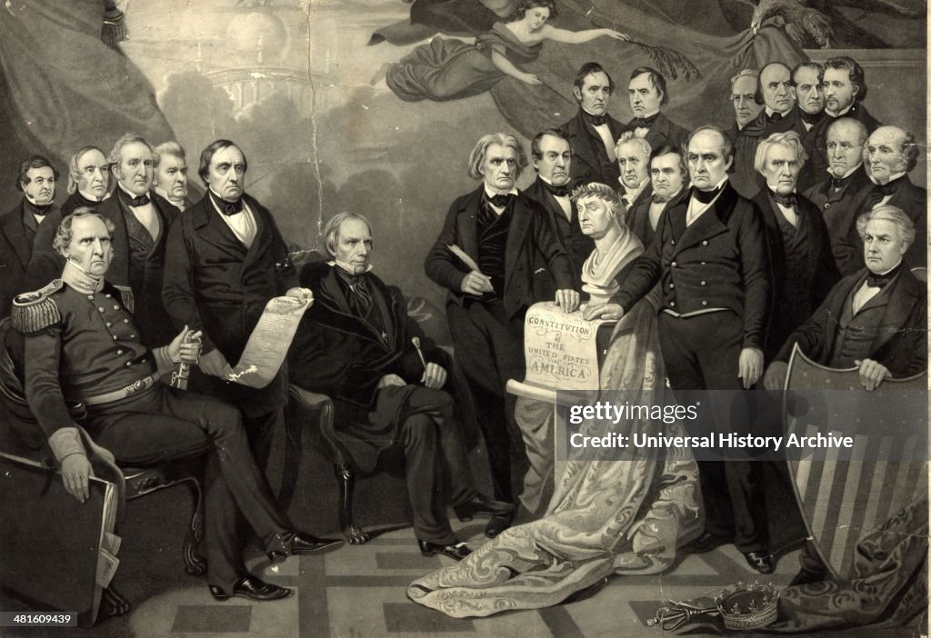 President -elect Lincoln and President James Buchanan 1861 A.D.
