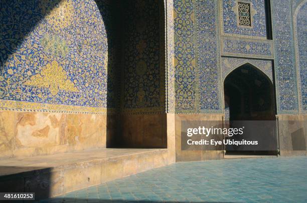 Iran, Esfahan, Masjed e Emam Shah Mosque inner courtyard