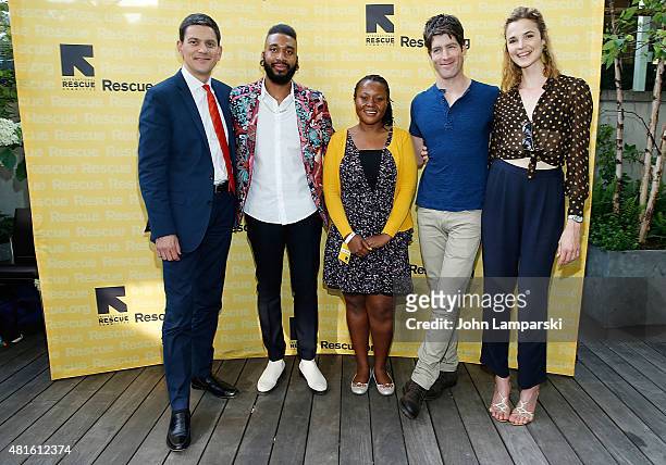 President andCEO of IRC, David Miliband, Chef KPE, Dina Kitakule, Brad Raider and model Melanie Huettner attend International Rescue Committee's 5th...
