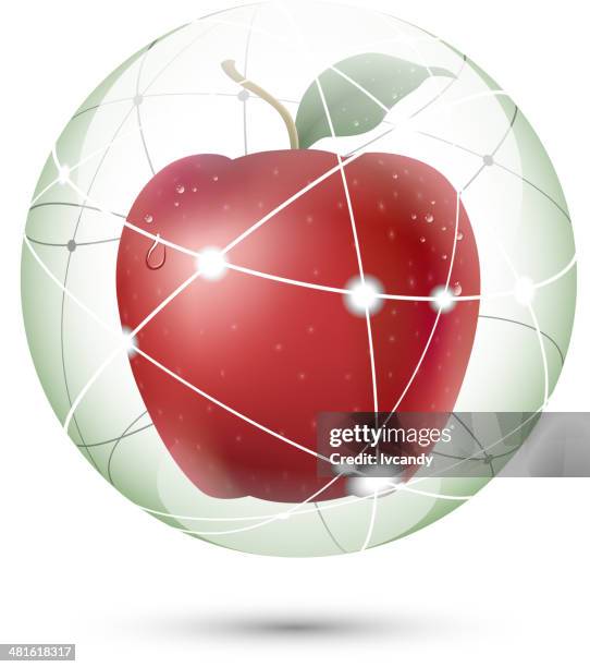 bewahren sie frische von apple - elektro fahrrad stock-grafiken, -clipart, -cartoons und -symbole