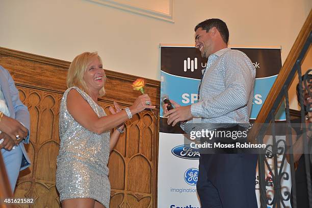 Sue Hrib and Josh Murray attend Ushers New Look United to Ignite Awards Exclusive VIP Reception on July 22, 2015 in Atlanta, Georgia.