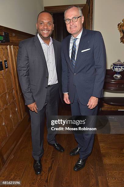 Shawn Wilson and Georgia Lieutenant Governor Casey Cagle attend Ushers New Look United to Ignite Awards Exclusive VIP Reception on July 22, 2015 in...