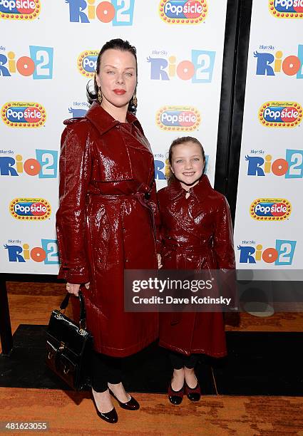 Debi Mazar and daughter Giulia Corcos attend the "Rio 2" special screening after party at Le Parker Meridien on March 30, 2014 in New York City.