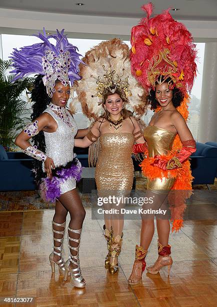 Dancers at the "Rio 2" special screening after party at Le Parker Meridien on March 30, 2014 in New York City.