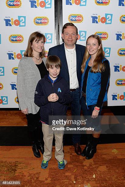 Brian Keane with family attend the "Rio 2" special screening after party at Le Parker Meridien on March 30, 2014 in New York City.